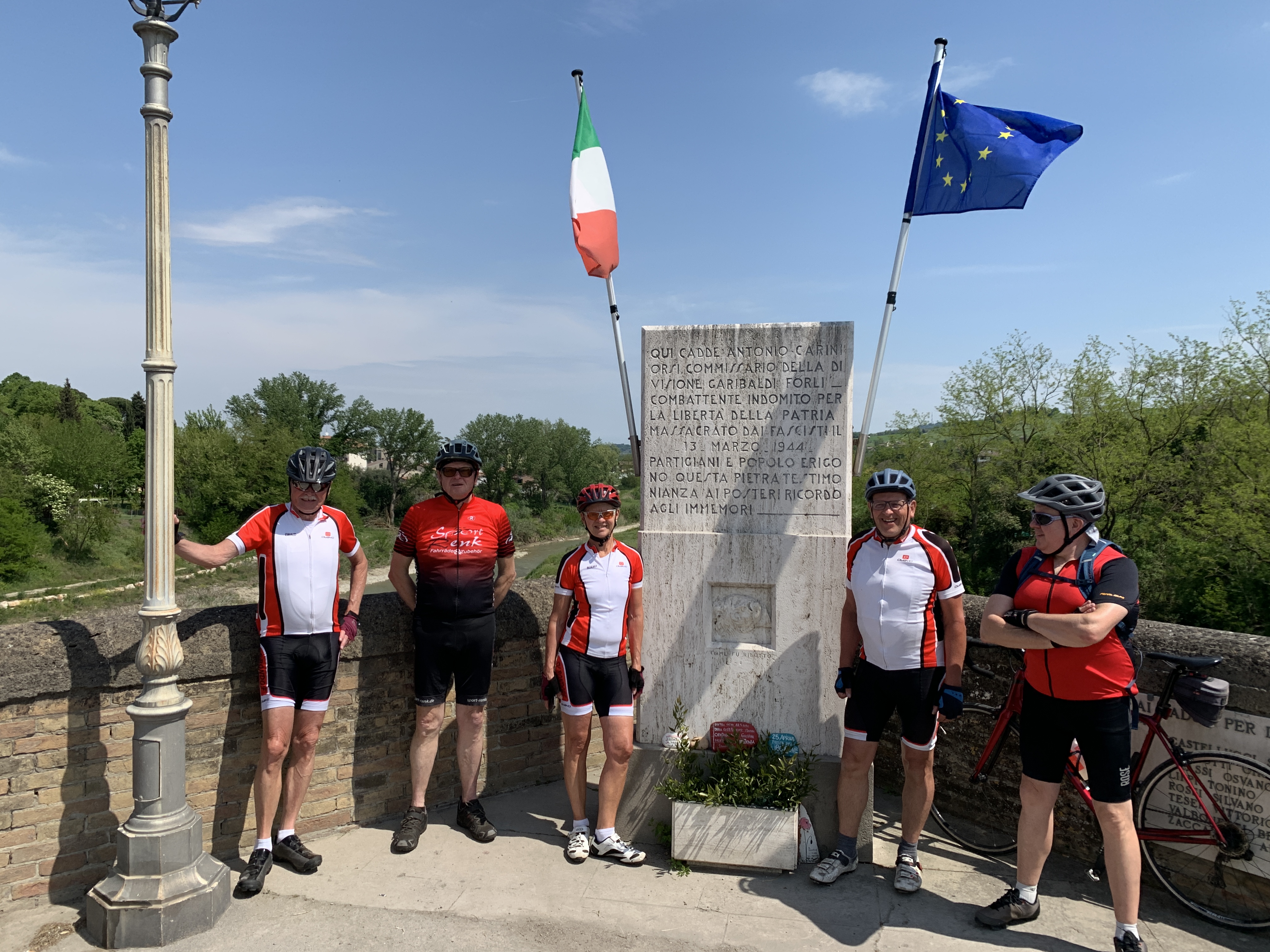 Die Teilnehmer der Rennradgruppe