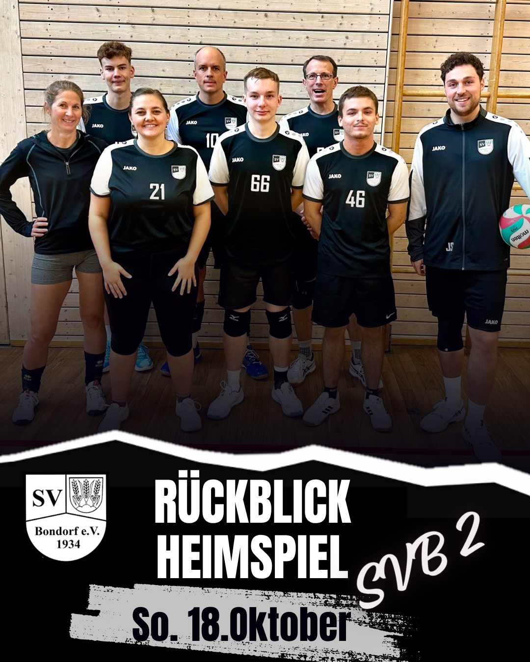 Volleyball Mannschft des SVB 2